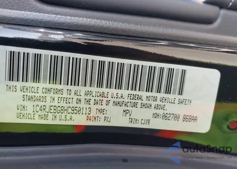 2017 Jeep Grand Cherokee Limited 4X2 из США, поврежденный, VIN 1C4RJEBG8HC950113